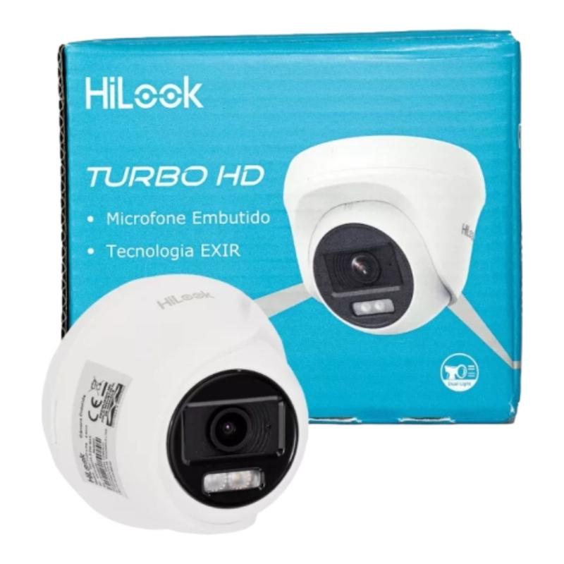 Câmera Hilook 2mp Turret Dual Light Audio Thc-t127-lps 2.8mm